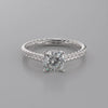 Weaved Cushion, Solitaire Diamond Ring