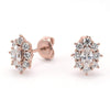 Cluster Halo Diamond Stud Earrings.