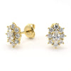 Cluster Halo Diamond Stud Earrings.