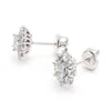 Cluster Halo Diamond Stud Earrings.