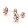 Cluster Halo Diamond Stud Earrings.