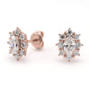 Cluster Halo Diamond Stud Earrings.