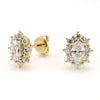 Cluster Halo Diamond Stud Earrings.