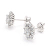 Cluster Halo Diamond Stud Earrings.