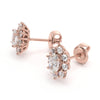 Cluster Halo Diamond Stud Earrings.