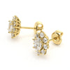 Cluster Halo Diamond Stud Earrings.