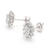 Cluster Halo Diamond Stud Earrings.