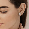 Cluster Halo Diamond Stud Earrings.