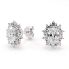 Cluster Halo Diamond Stud Earrings.