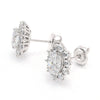Cluster Halo Diamond Stud Earrings.