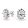 Cluster Halo Diamond Stud Earrings.