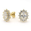Cluster Halo Diamond Stud Earrings.
