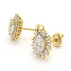 Cluster Halo Diamond Stud Earrings.